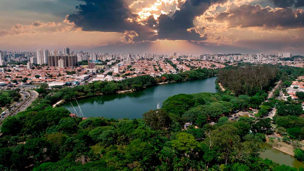 Lagoa do taquaral Campinas - Vista de cima